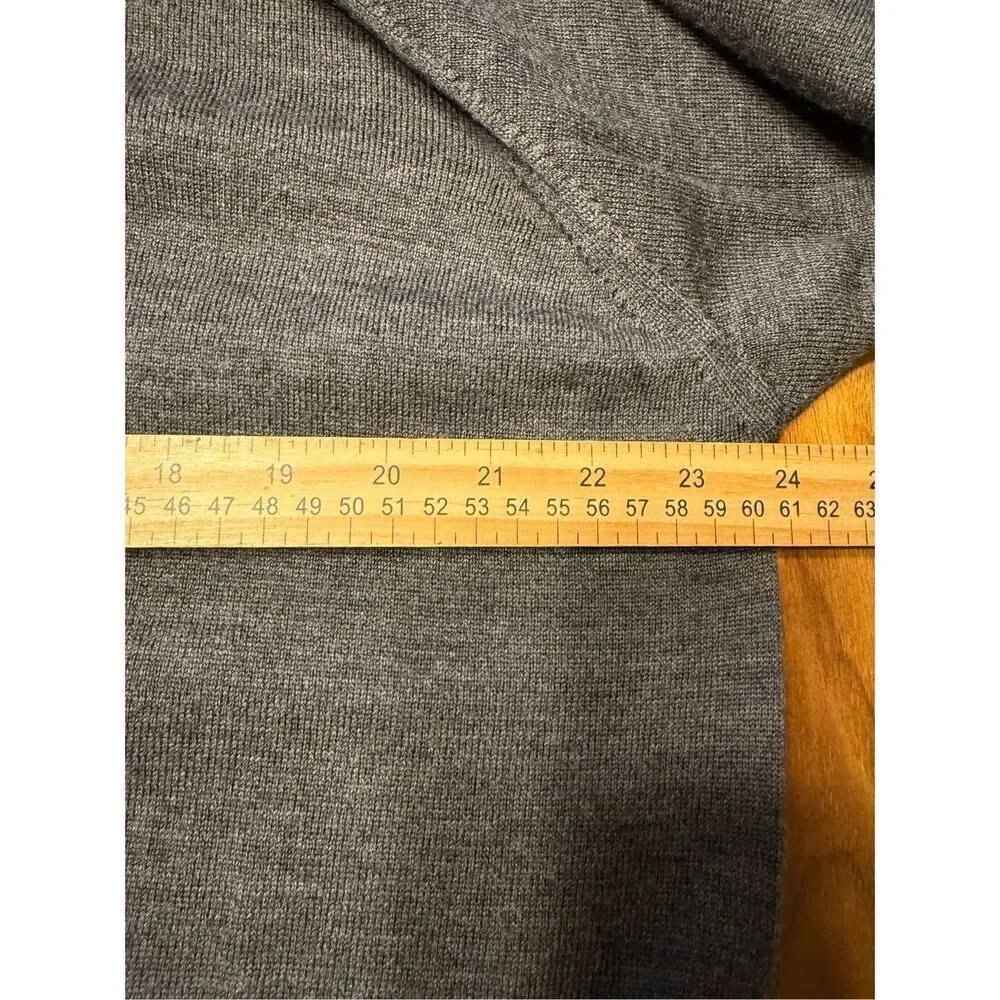 PONTE VECCHIO Italy Men's Pullover Sweater Size XLarge Gray Merino Wool - Picture 5 of 6